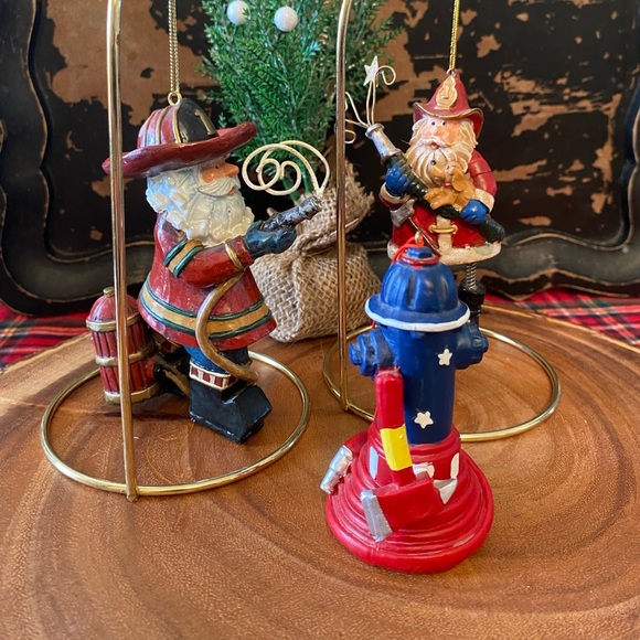 🧯Set of 3 Firefighter Ornaments - Picture 2 of 13